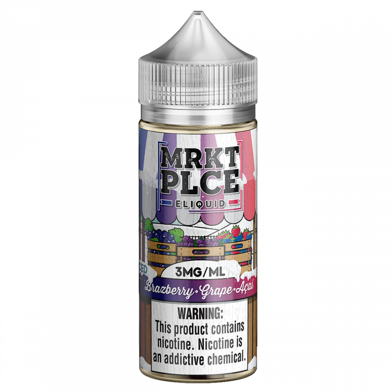 100ml Iced Brazberry Grape Acai by Market Place E-Liquid  