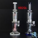 12.5” Glass Water Pipe Thick Base With Triangle Perc + Showerhead Perc & Straight Neck