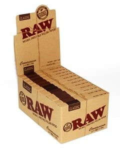 RAW - Classic Connoisseur Rolling Papers 1 1/4 with Tips 