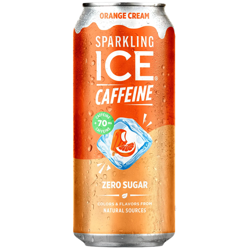 Sparkling Ice + Caffeine 16oz Orange Cream 
